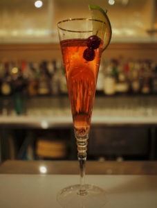cramberry champagne cocktail